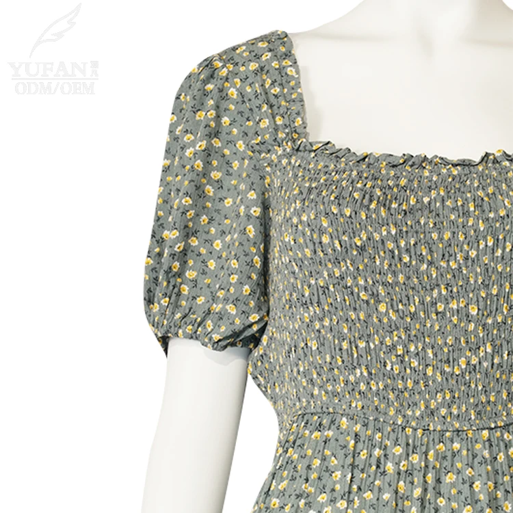 YuFan Polka Dot Long Skirt Customized Ladies Elegant Dress Casual Clothing Manufacturer