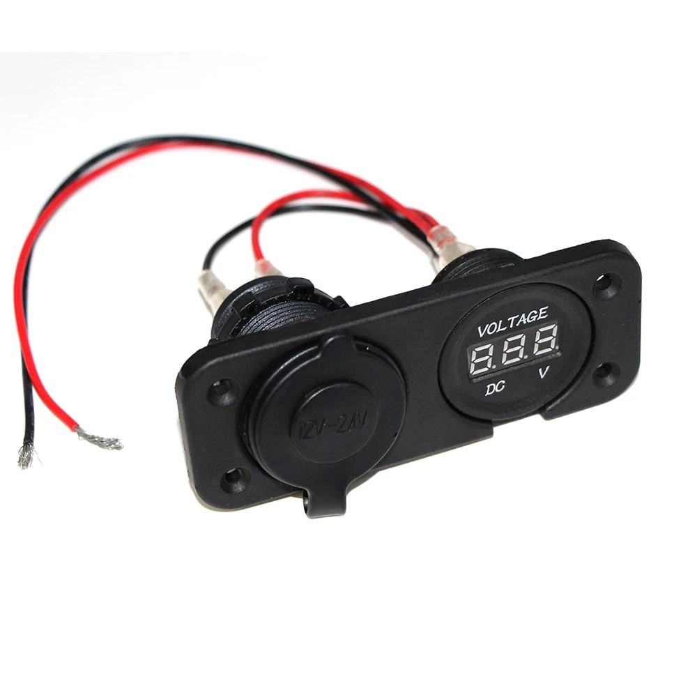 Waterproof 5V 2.4V Usb 12V 24V 18W 2Usb Motor Mobile Phone Battery Motorcycle Vehicle Boat Truck Marine Dual Socket Car Charger