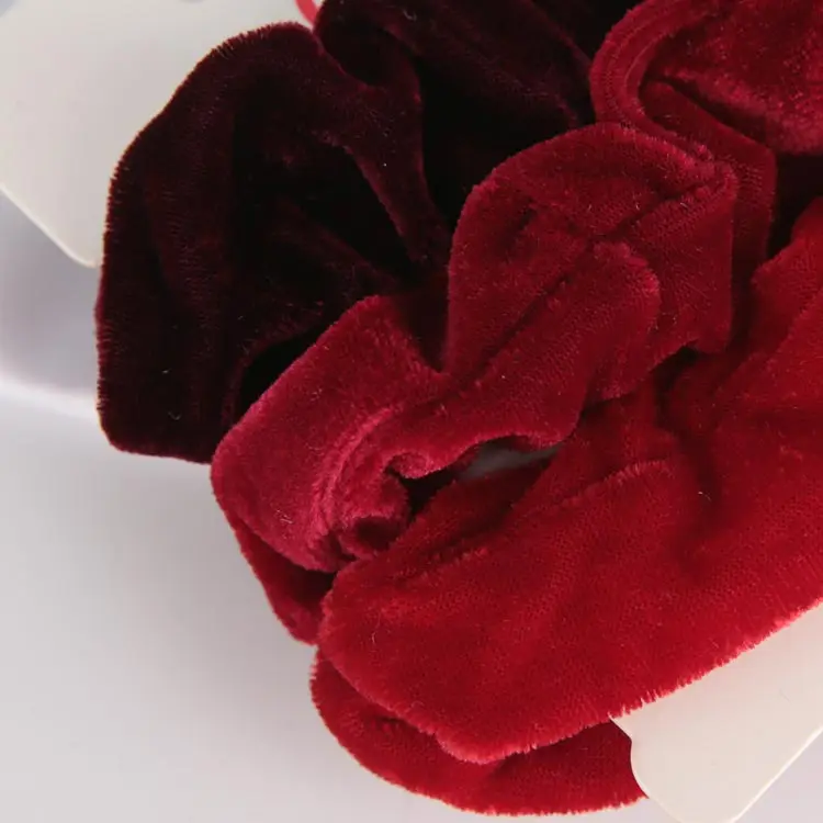 Wholesale Winter Hairstyling Ties No Damage Scrunchy 3Pcs Velvet Hair Scrunchies Set For Women Thick Curly Thin Fine Hair