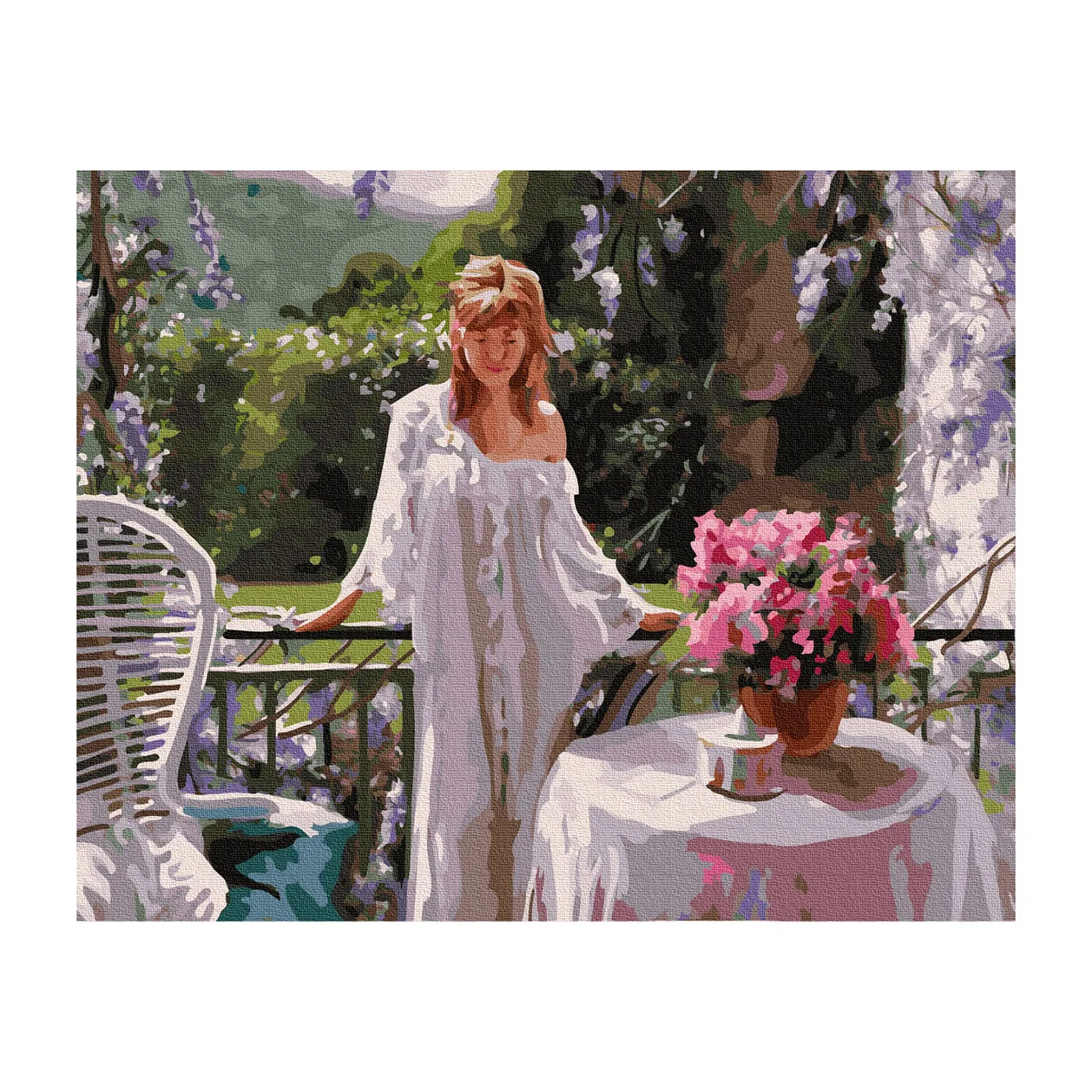 40*50 garden beauty portrait,interesting DIY digital painting by numbers,colorful art decoration oil painting