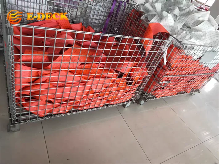 Industrial Hot Zinc Stackable Storage Forklift Metal Steel Foldable Wire Basket