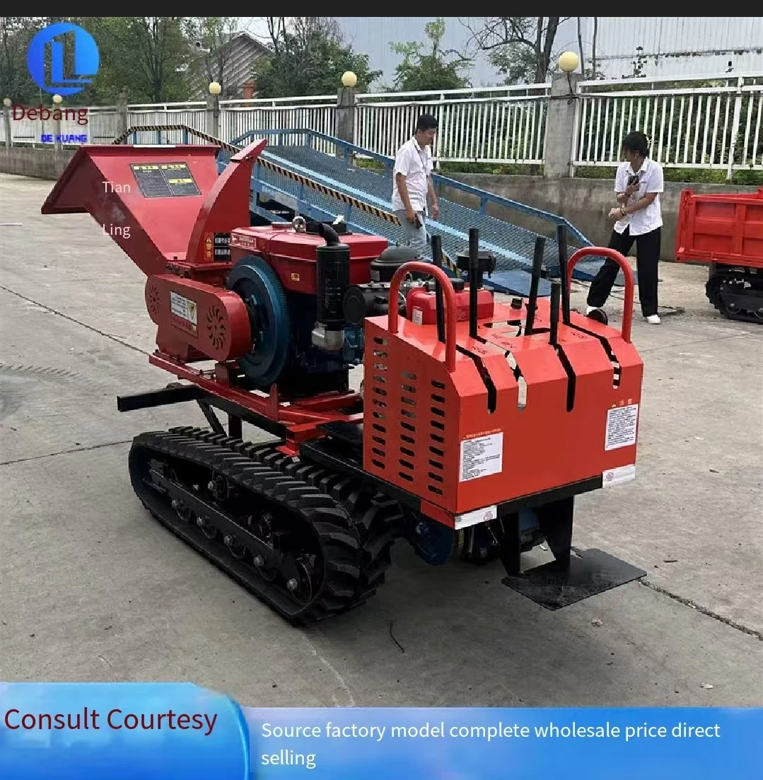 Standing self-propelled orchard fruit tree shredder