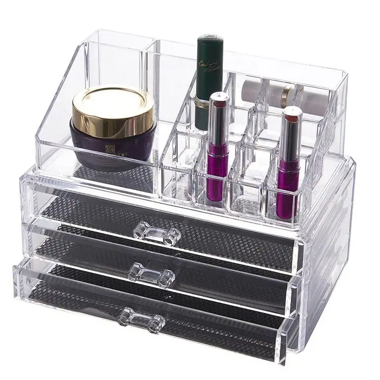 Choice Fun Hot Sale Cheap Price Desk Cosmetic Clear Transparent Acrylic Storge Makeup Organizer