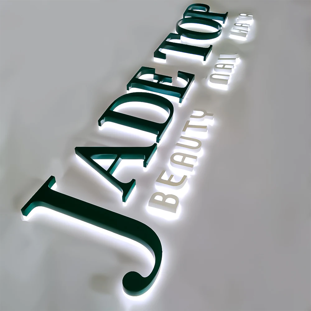 Logo Design Service 3D Metal Back Lighted Signs Backlit Led LetterSign Led Sign