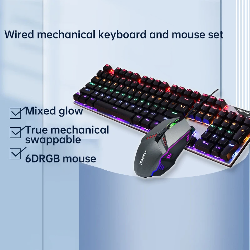 Q609 Mouse And Keyboard With Usb Hub For Mobile Gaming Wired Keyboard And Mouse Set Keyboard Mouse Combo