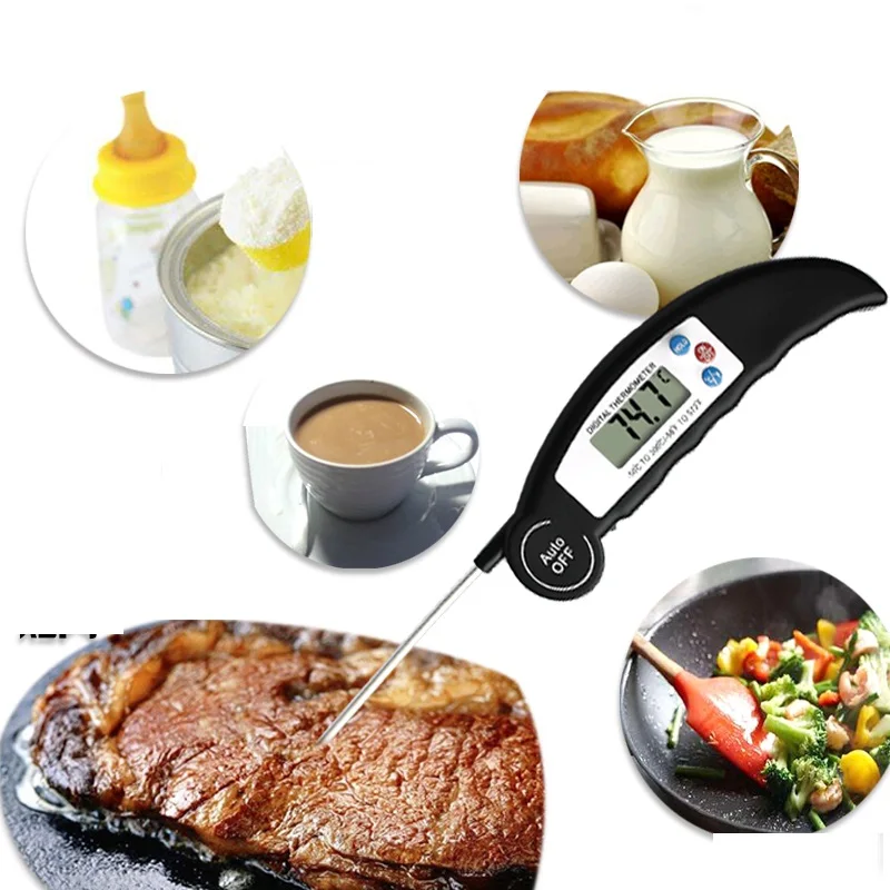 Цифровой термометр мгновенного считывания мяса Кухонный Термометр для приготовления пищи с подсветкой ЖК-дисплей барбекю гриль курильщика