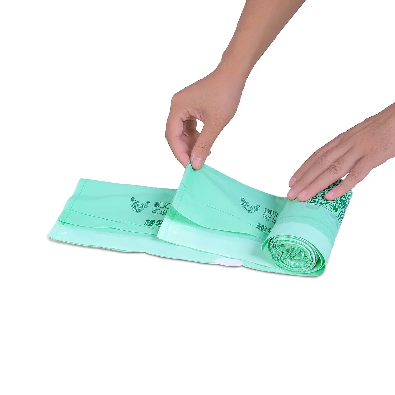 Kitchen Biodegradable recyclable Drawstring Trash Rubbish garbage bag / bin bag liner