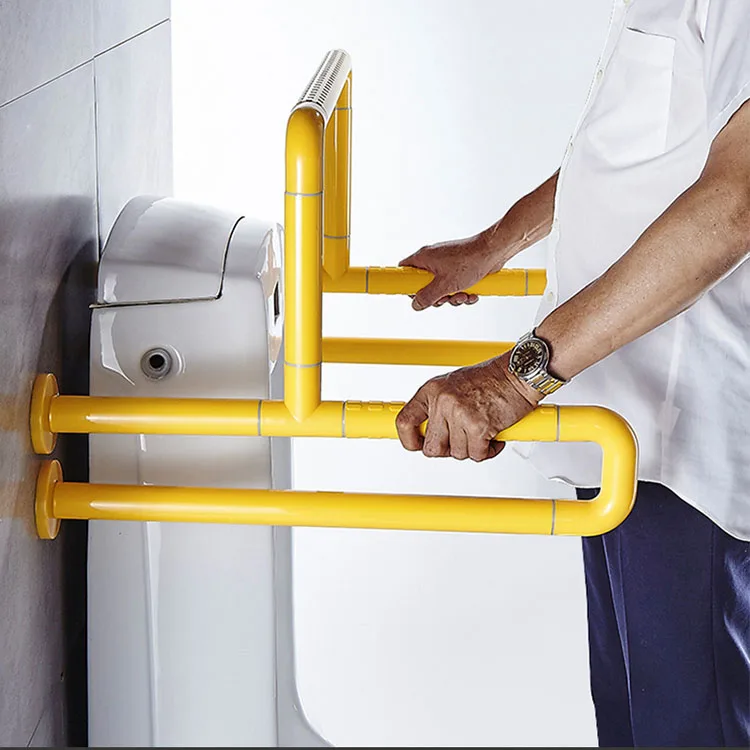 Foshan faoctory plastic nylon elderly bathroom grab bar safety toilet urinal armrest for disabled