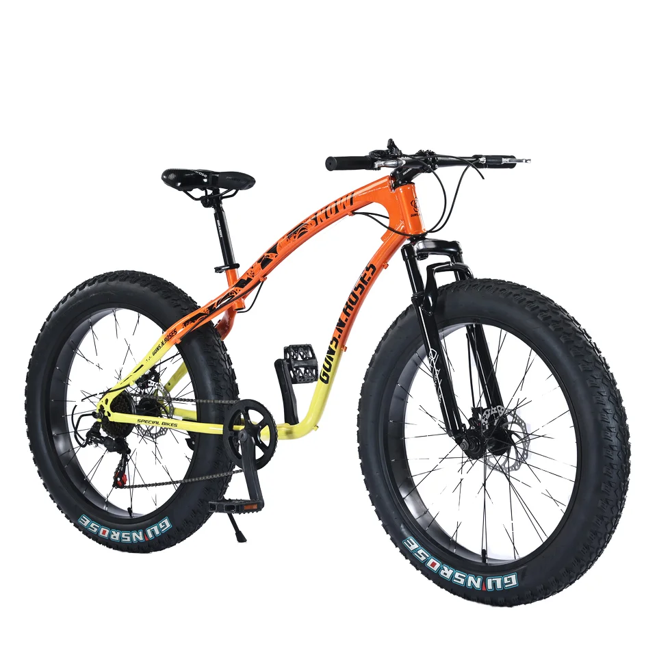 OEM Hi-ten Steel Air Fat Tire Mountain Bicycle Cost-Effective 26-Inch 21-Speed MTB Cycle Aluminum Alloy Fork Carbon Steel Frame
