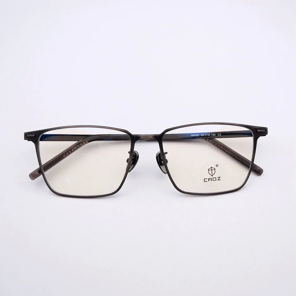 66003 Pure titanium plate frame Italian design square avant-garde business can be matched with myopia