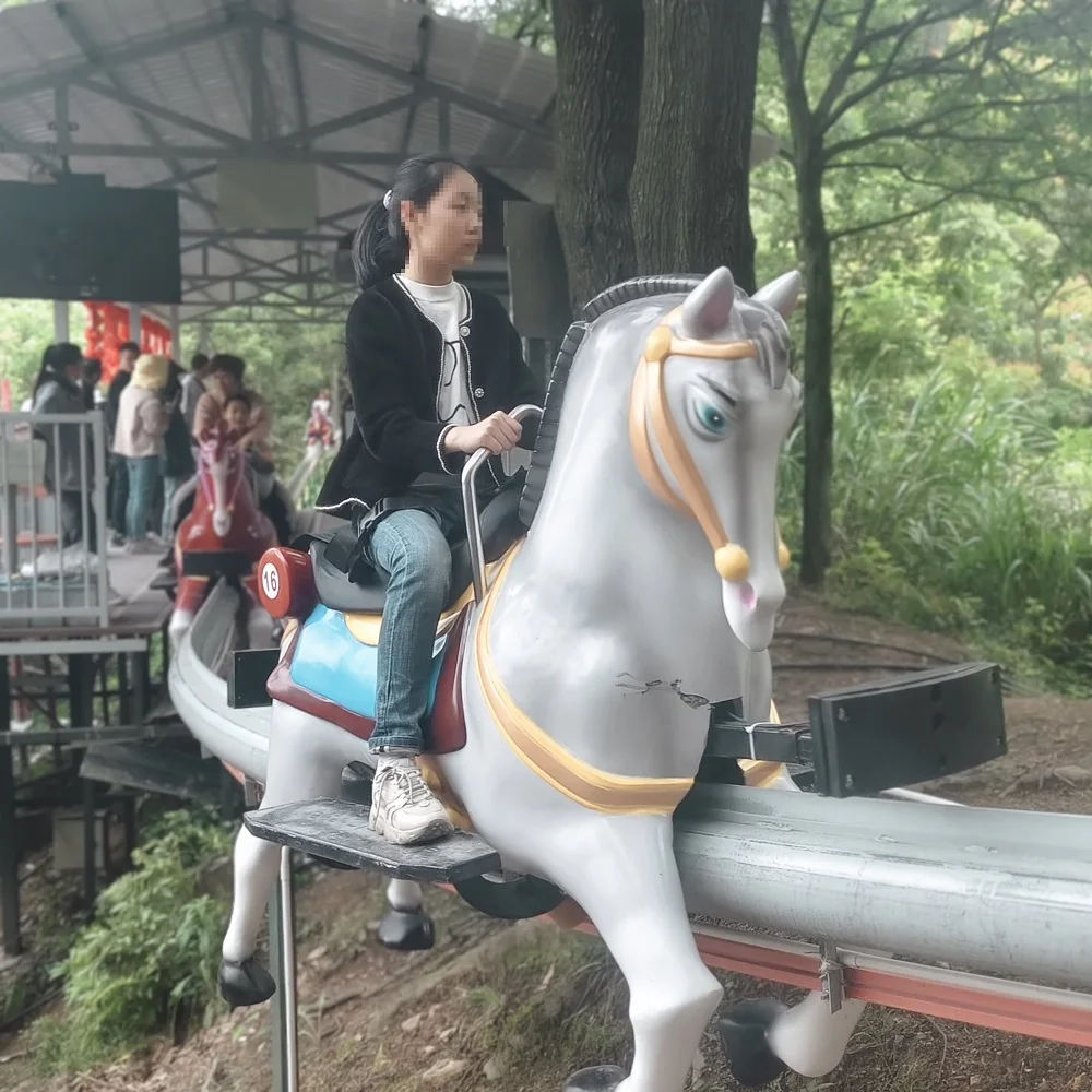 HuHu Ride Amusement Park Operated Machine Electric Horses Ride
