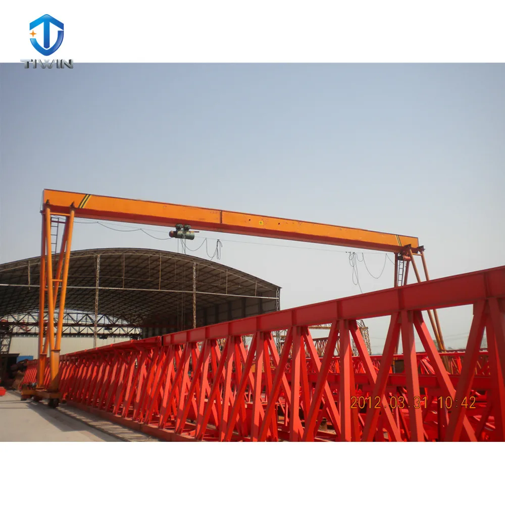 Popular rail running garage gantry crane