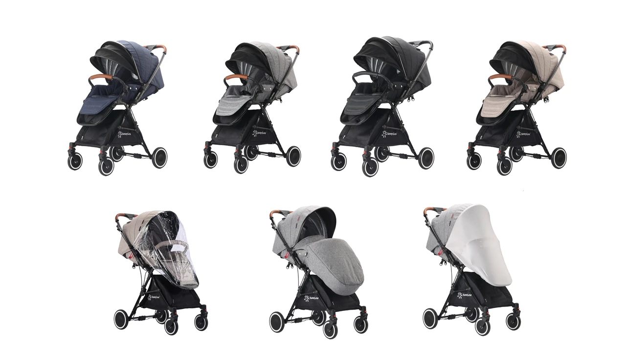 Оптовая продажа с фабрики качественная Автоматическая роскошная классическая детская складная коляска для малышей легкие портативные коляски