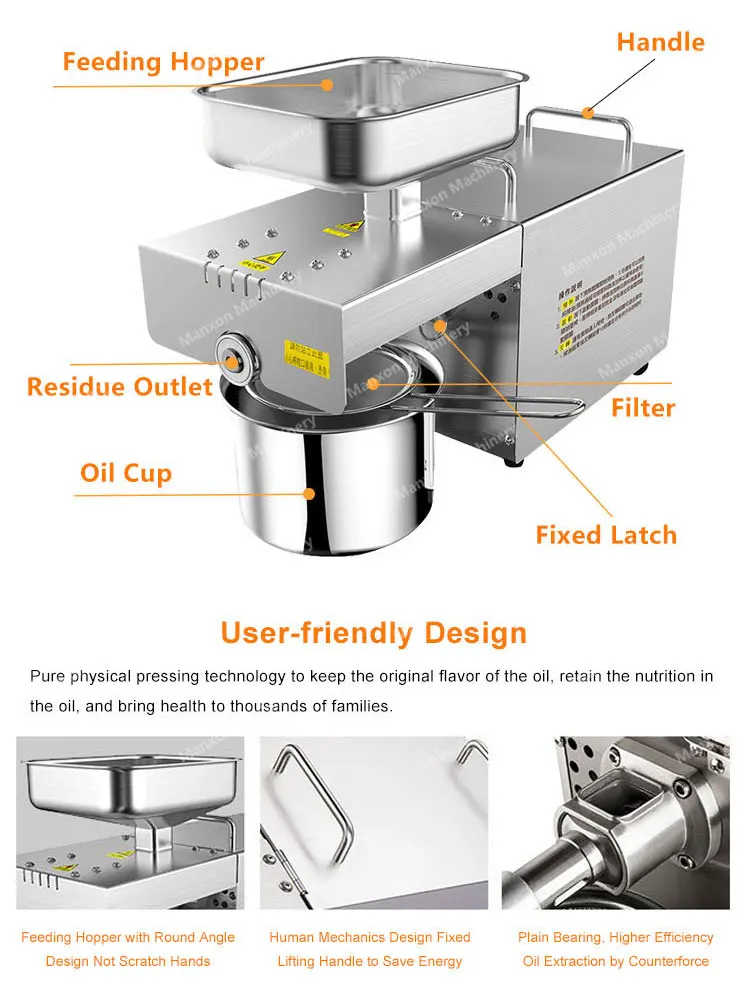 Small Size Sesame Peanut Oil Press Machine Cooking Oil Making Machine