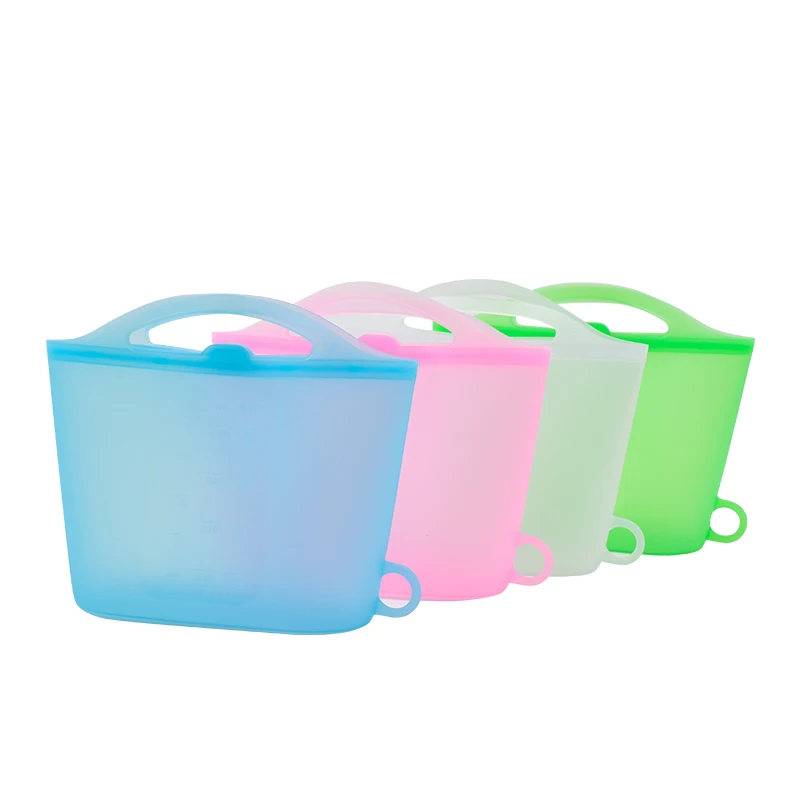 
1200ml BPA FREE silicone pouch Flat Freezer Bags wholesale Reusable Food Storage Bags 