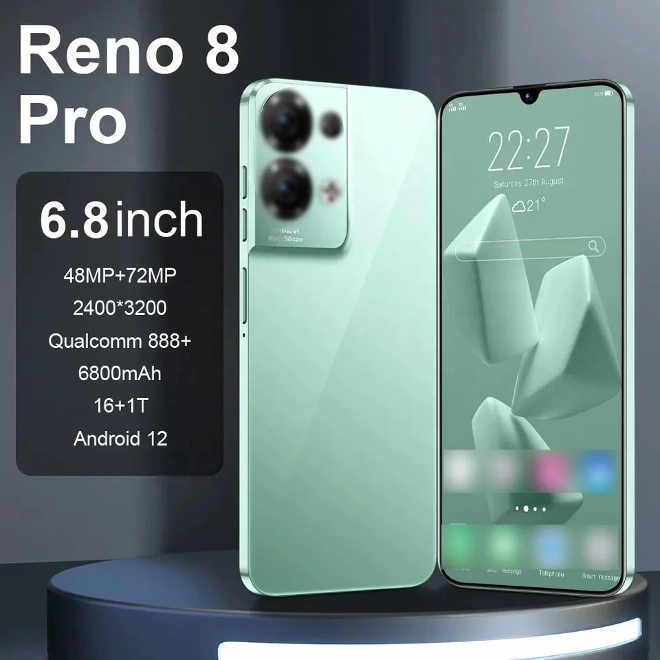 Reno8pro 6,8 дюймов 5g смартфон Reno 8 Pro Android мобильный телефон 16 ГБ + 512 ГБ разблокированный мобильный телефон низкая цена