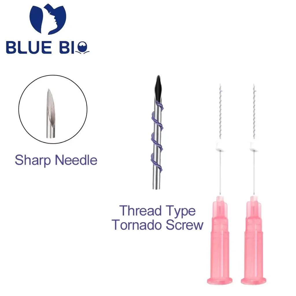 26g 50mm removal double chin neck fishbone facial absorbable thread lift medical safety skin firming tornado screw pdo threads