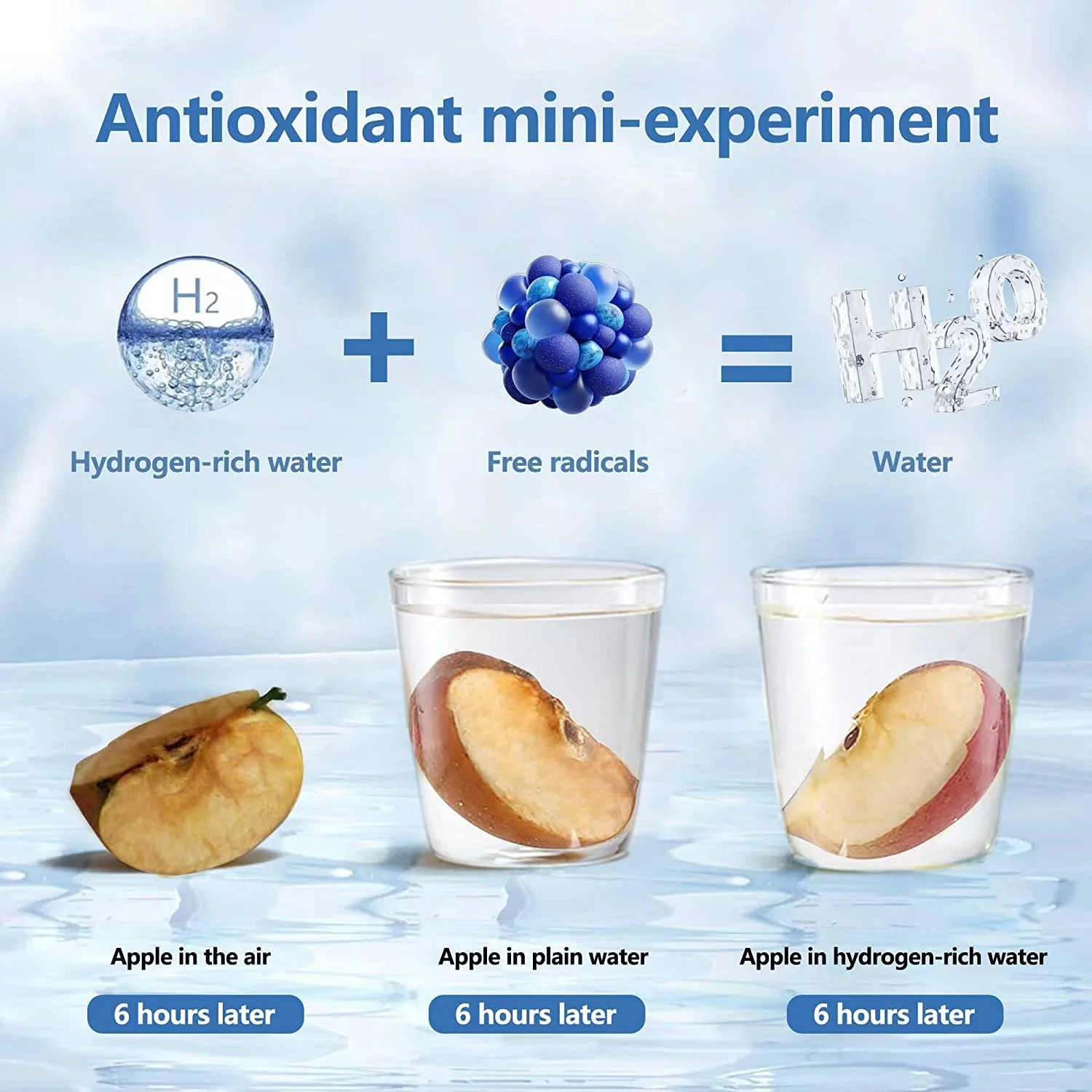 Hydrogen Water Bottle,  Hydrogen Water Generator, Rechargeable HydrogenRich Water Glass Health Cup for Home Travel (Silvery)