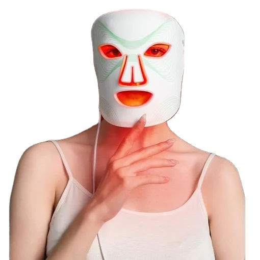 Silicone Face Skin Care Light Therapy Mask 7 Color Photon LED Facial Silicone Mask Beauty PDT Acne Scar Treatment Mask
