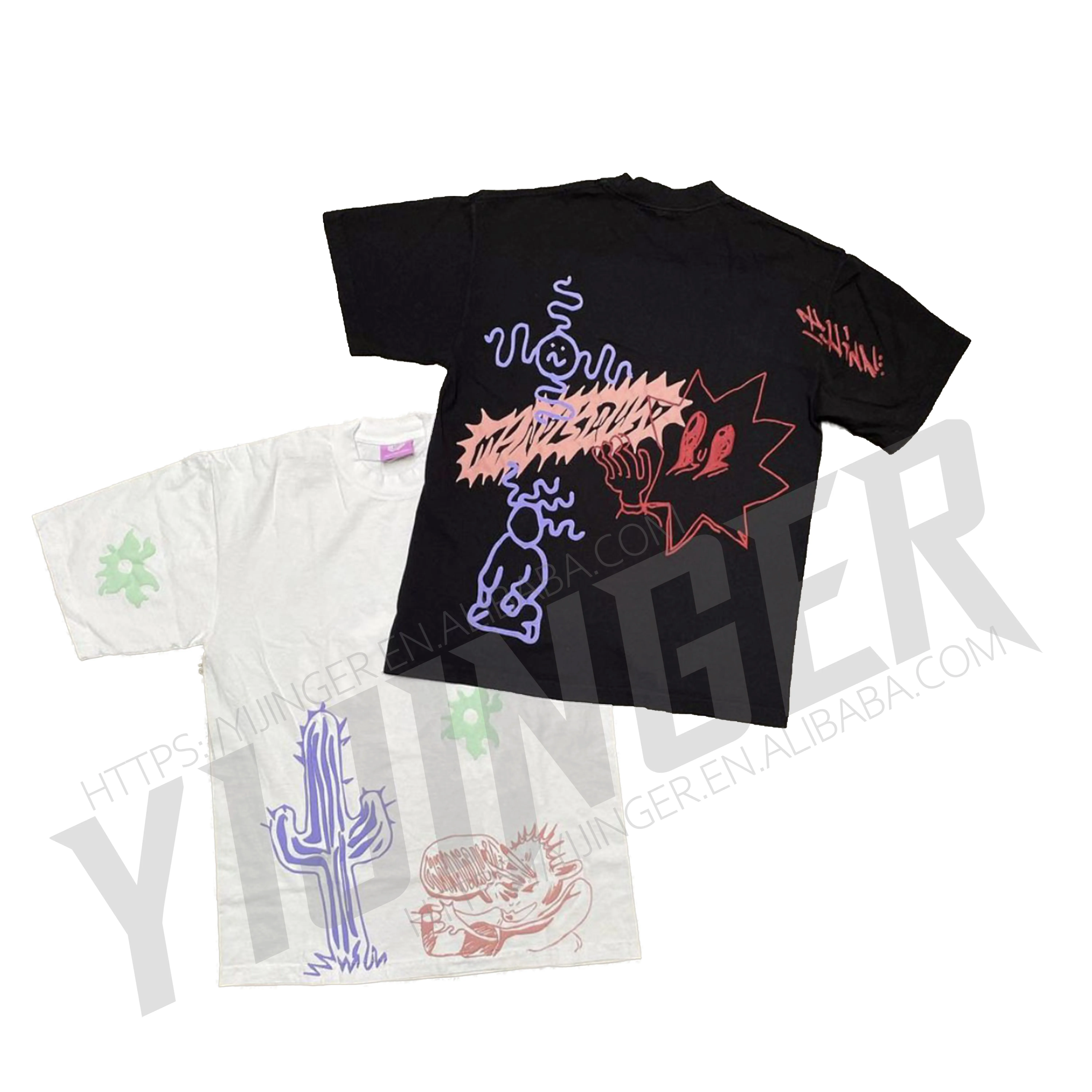 Casual basic high quality top Custom 3D Fluffy Printed T-shirt Summer 2022 100% cotton white solid color T-shirt for men