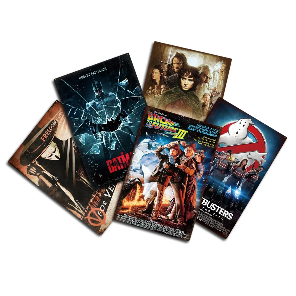 Putuo Decor Most Popular Movie Tin Printing Plate Sign Fans Collect Metal Poster Home Cinema Wall Decor