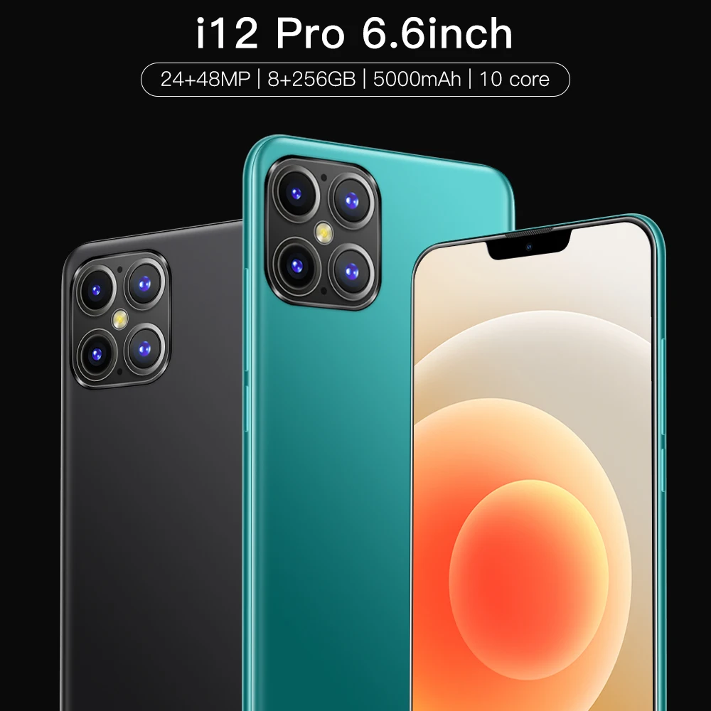 Мобильный телефон Phone12 Pro Max 12 Гб + 512 6 7 дюймов с сенсорным экраном Android