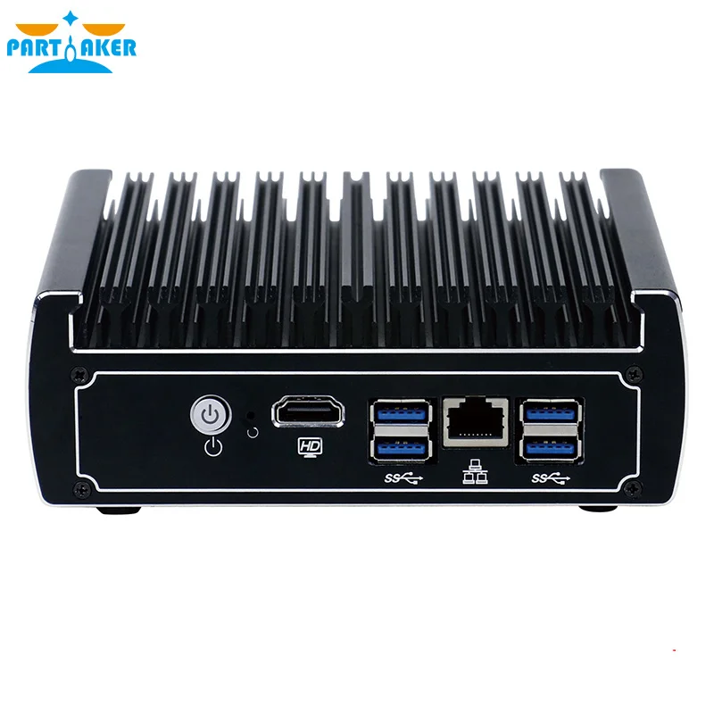 
Fanless Hardware Firewall Pfsense Mini PC Kaby Lake 3865U 3855U With 6*RJ45 LAN Firewall Router Support AES-NI 4*USB3.0 