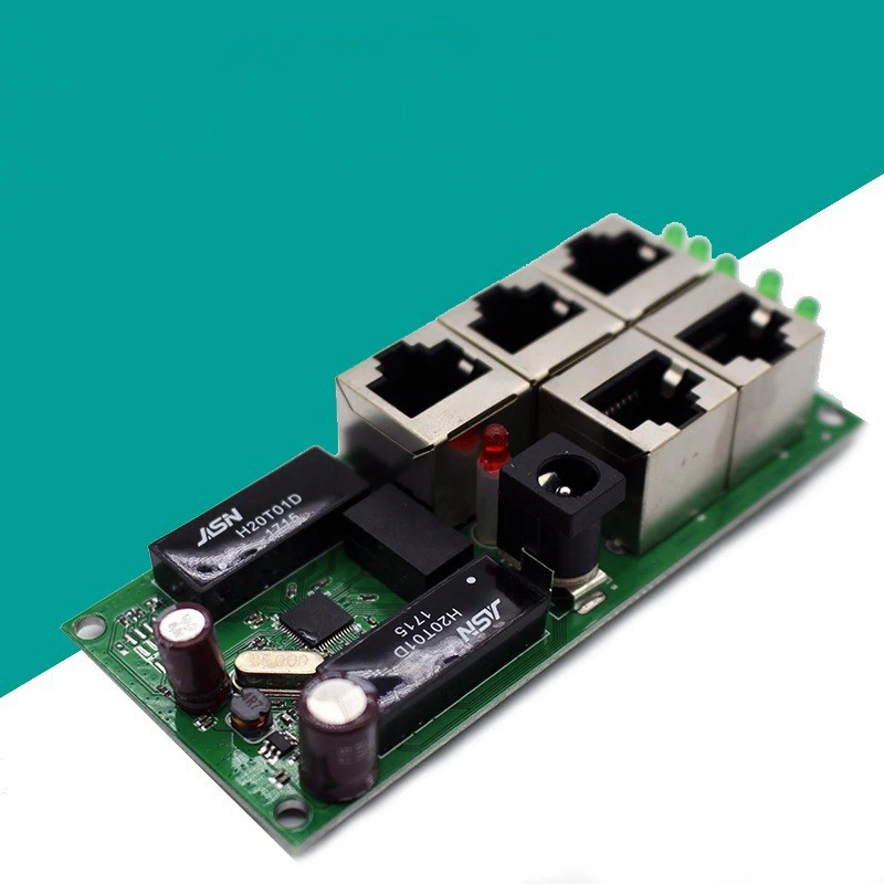 5 Port Switch Module 100mbps 12v/24v switch ethernet customizable network smart switch module/PCB