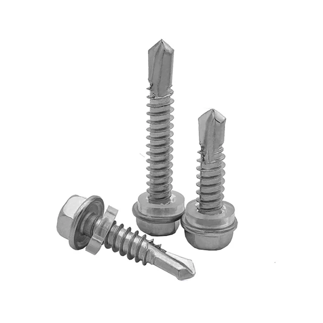 Stainless steel hex flange head  drill tail screw factory price