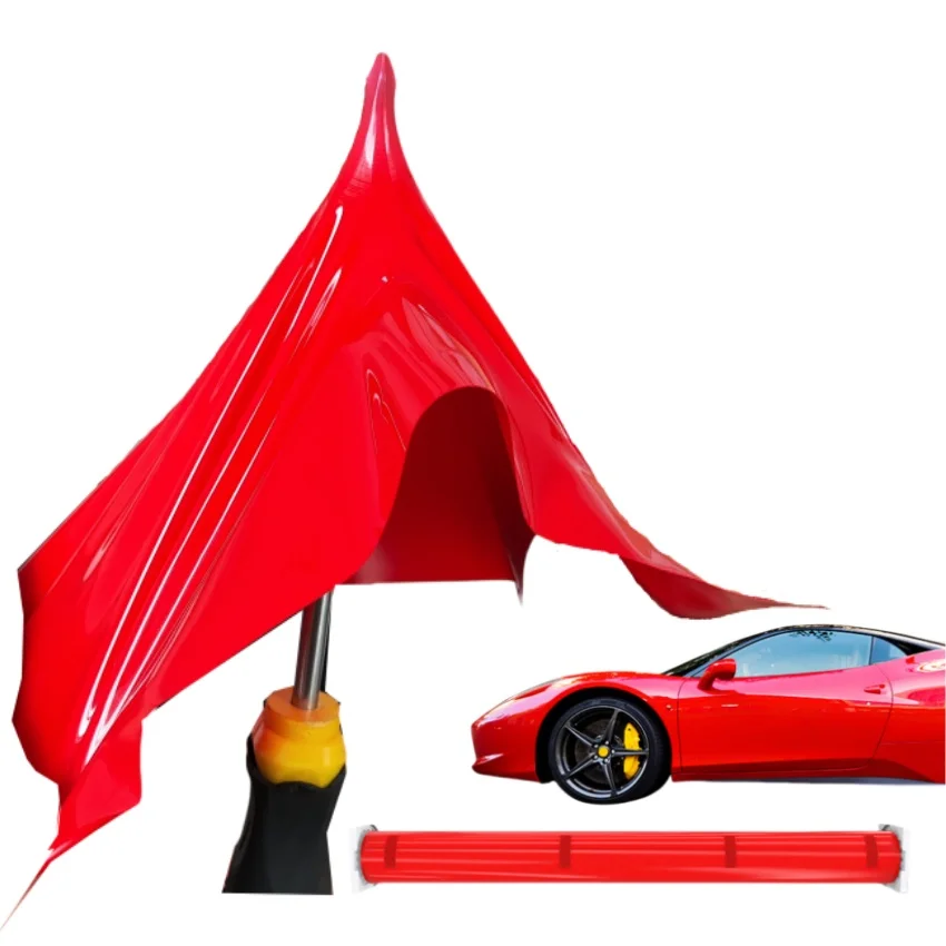 gloss metallic vampire red car stickers wrap vinyl nardo color red self healing tpu PPF film vinyl wraps