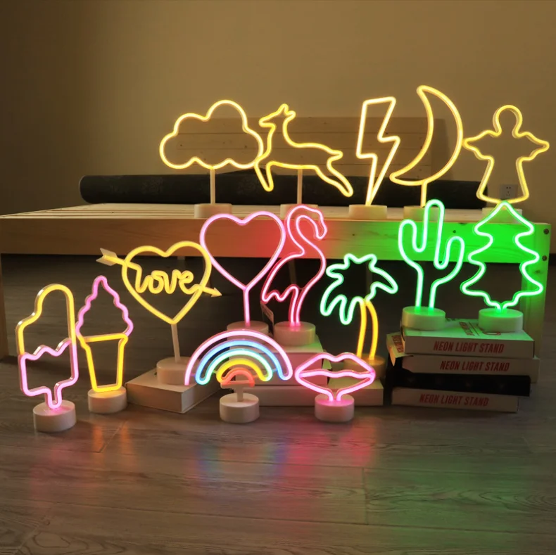 Fashion Battery Powered Neon Light Night Lamp Led Wedding Decor Neon Lights