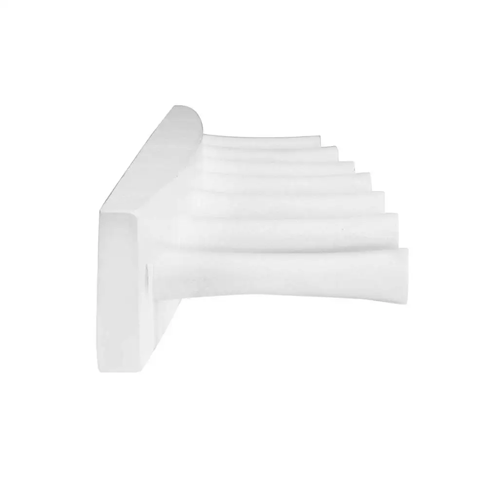 Bamboo Wooden Wall Mount 6-Peg Coat Rack for Hanging Jackets, Leashes, Purses, Hats, Scarves, Bags White