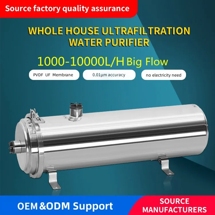 Whole House 304 Stainless Steel Water Purifier Machine Washable Pvdf Membrane Uf Water Filters Filtro De Agua