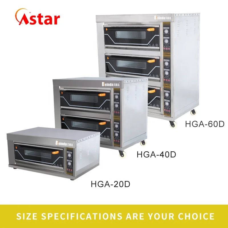Astar Industrial Oven Manufacturer Commercial Used Black Glass Door 3 Deck 6 Trays Electric Baking Oven Machine