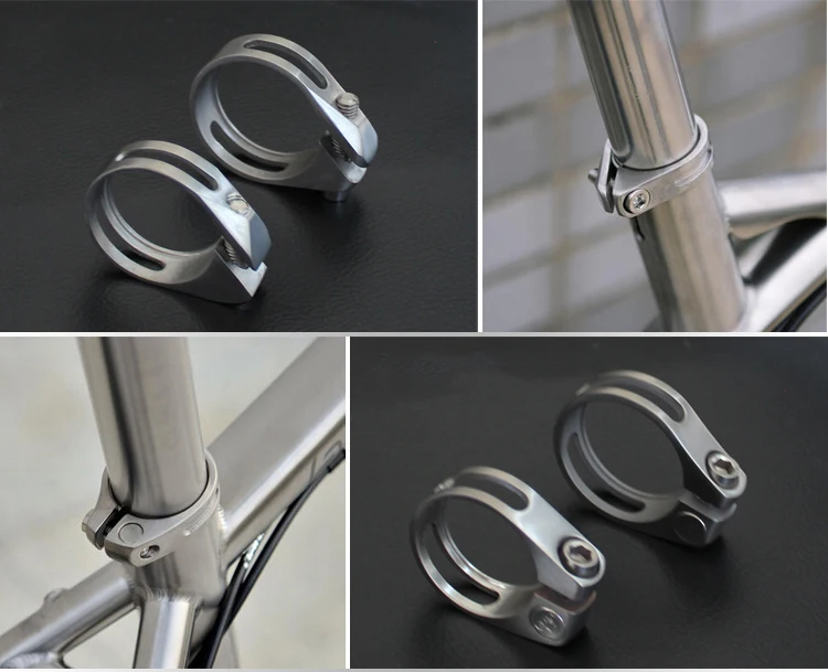 pipe clamps clips Titanium Alloy Titanium Bicycle Seat Post Clamp