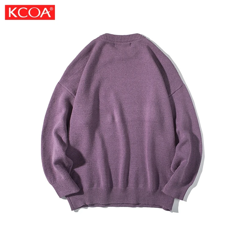 OEM & ODM Custom Modest Pullover Plus Size Crew Neck Plain Knitted Sweaters Men
