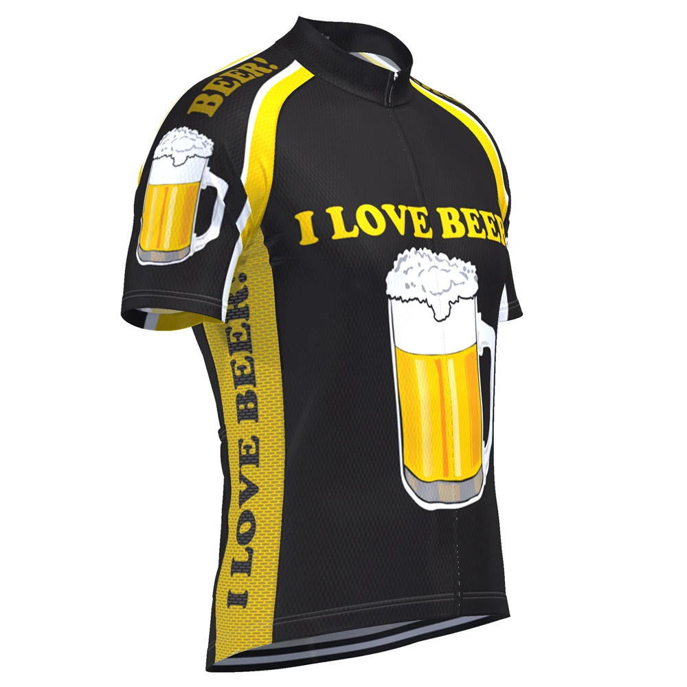 
HIRBGOD New Pro Team Breathable Cycling Jerseys Mountain MTB Cycling Clothing Quick-drying I Love Beer Bike Shirts,TYZ079-01 