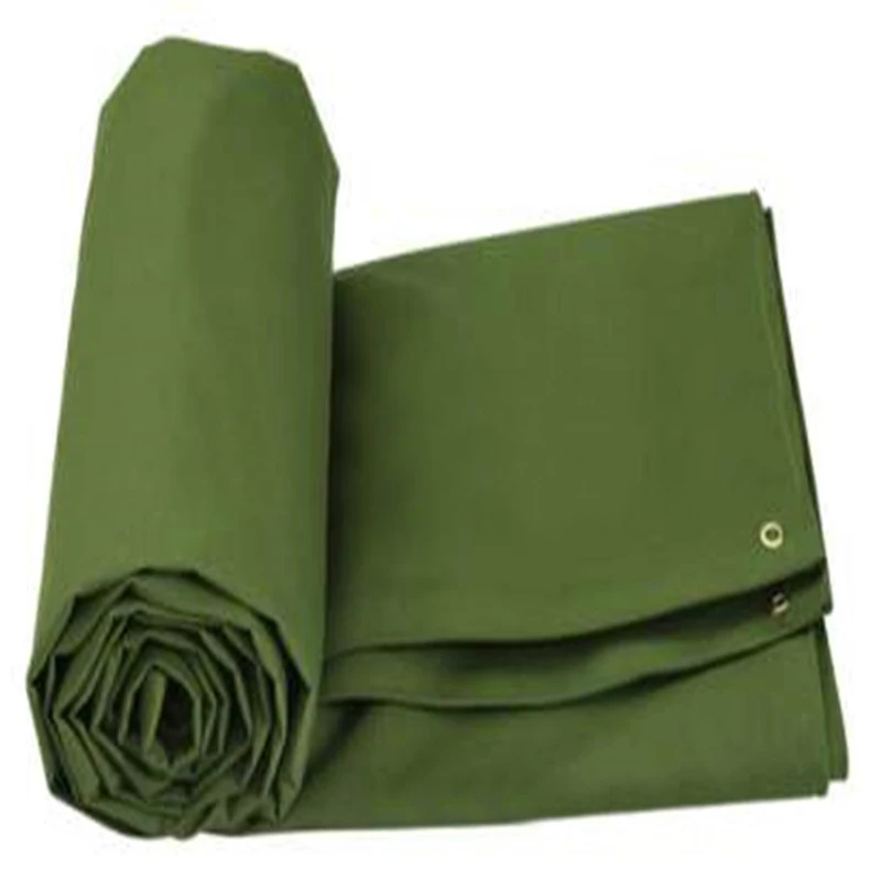 Manufacturer Custom Silicone Canvas Rainproof Polyester Tarpaulin Military Green Dust Bag Canvas Fabric Tent Fabric