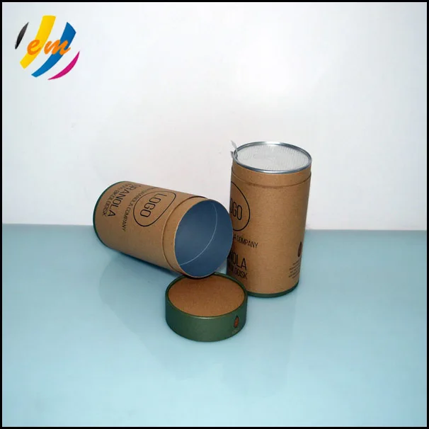 High quality printed wrapping  kraft paper tubes with lid for food packing