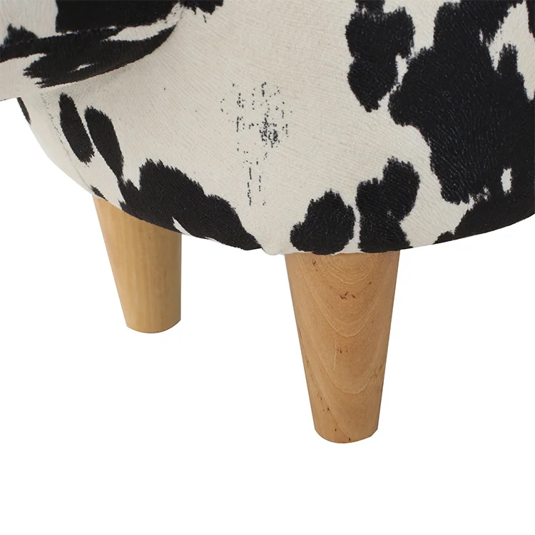 Free shipping within the U.S Black and White CowBertha Ottoman