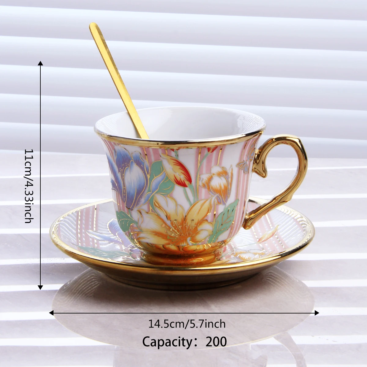 Classic Style Ceramic Espresso Mug and Saucer Set Mini Promotional Ceramic Latte Tea Cappuccino Coffee Ceramic Mug Set