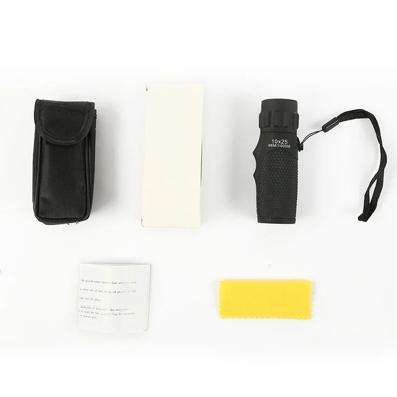 Single Binoculars 10X25  High Power Portable Low Light Night Vision Mini Outdoor Binoculars