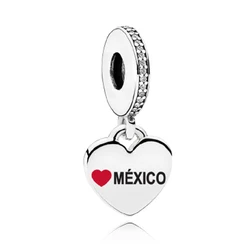 Hot Selling 925 Sterling Silver Mom Letters Pendant Mexican charms Pendant  for Bracelet and Necklace women DIY Jewelry