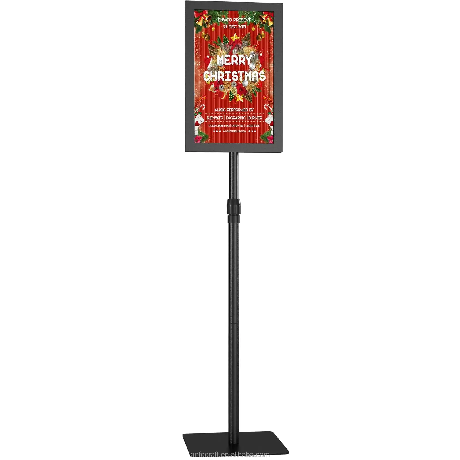 A-Frame Modern Artistic Easel with Tray Foldable Wooden Signboard for Painting on Canvas for Decorative Usage