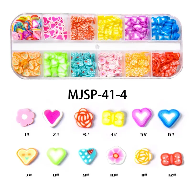 Nail Art Custom shape polymer clay slices san valentin Sprinkles for Slime Nail Art Resin Crafts and DIY Crafts Accessories