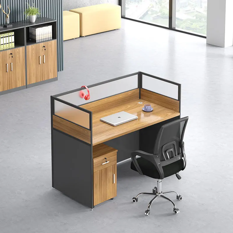 Ekintop cheap Soundproof staff working station desktop Office Cubicles office workstation desk with comfortable chair
