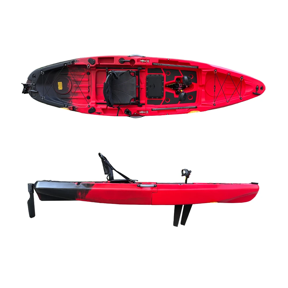 China Factory Direct  Sell Outdoor Kayak Kajak Big Bass Fishing PDL Foldable Solo Skiff Fishing Kayak For Leisure and Fishing