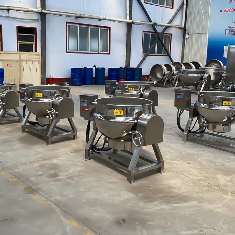 Industrial steam cooker Electric/steam/gas Heating Boiling Cooking mixing Pot jacket kettle with agitator