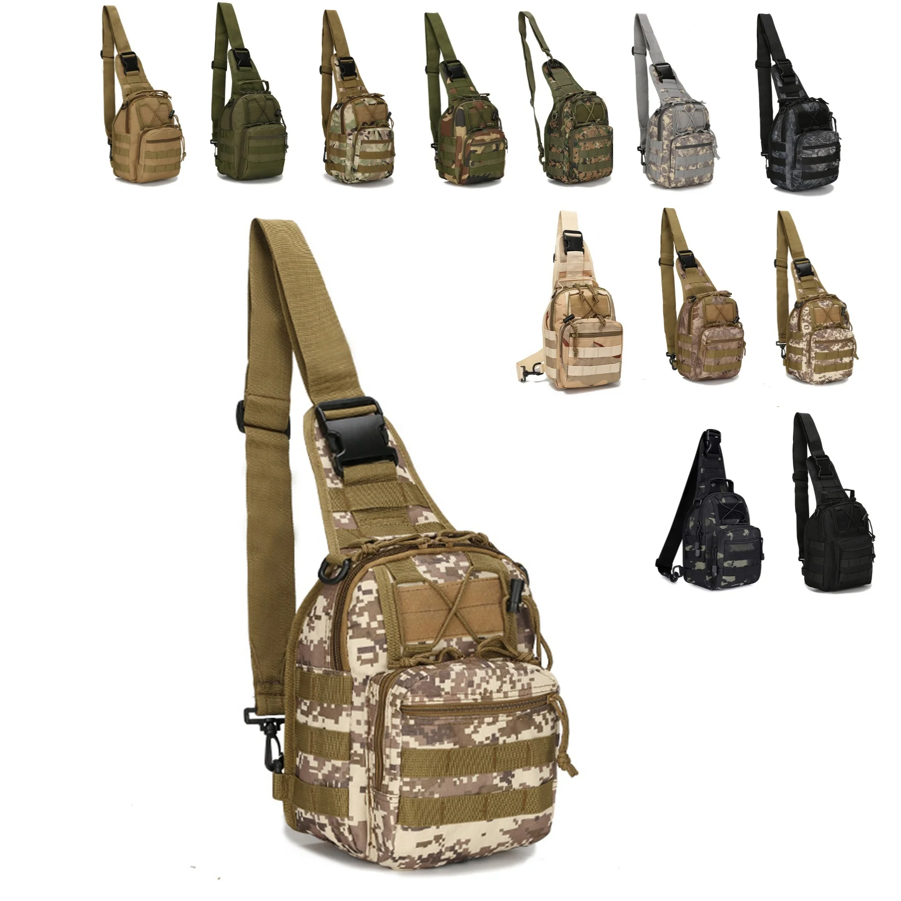 Running Outdoor Mobile Phone Climbing Rescue Custom Logo Crossbody Messenger Vest Tactical Walkie Talkie Bag Chest Bags