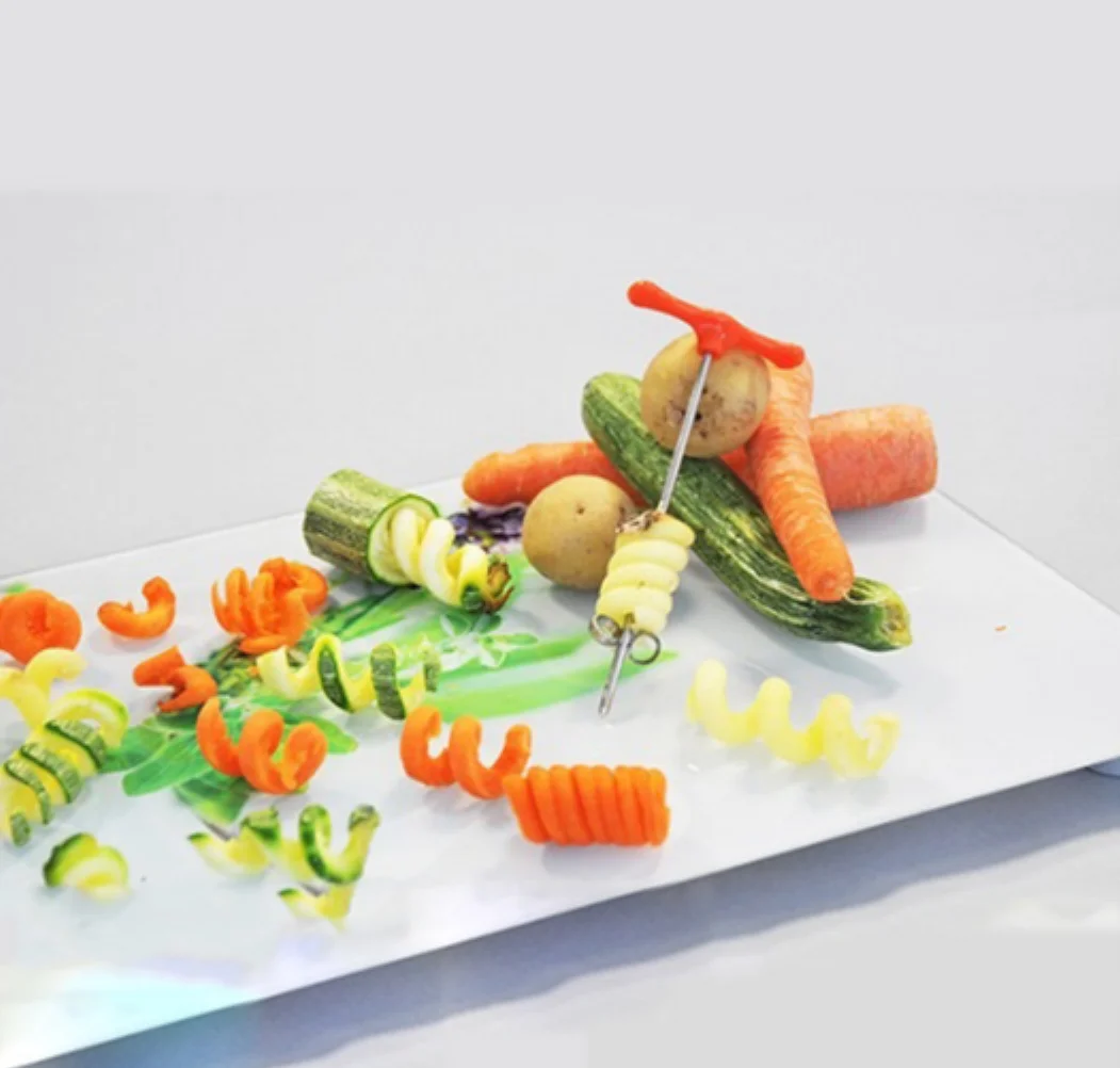 Home Vegetable Tool PP Handle Food Grade Stainless Steel Potato Carrot Cucumber Manual Vegetables Spiral Slicer